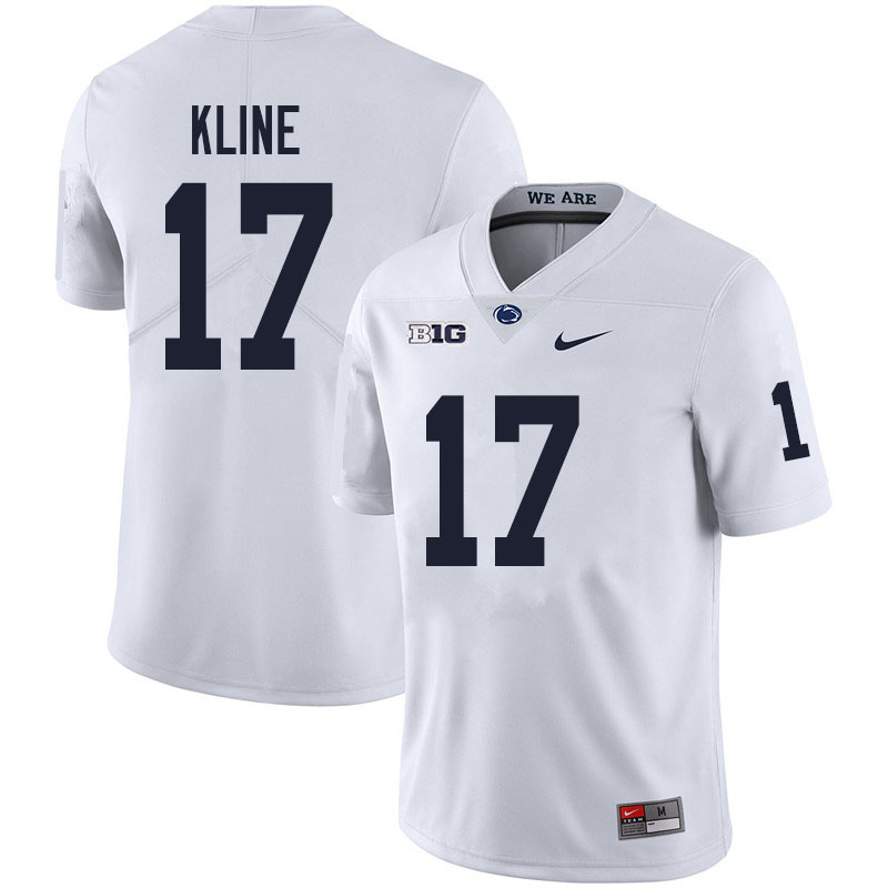 Men #17 Grayson Kline Penn State Nittany Lions College Football Jerseys Sale-White - Click Image to Close